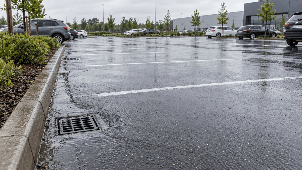Jak rozmieścić wpusty odwodnieniowe na dużym terenie lub parkingu?