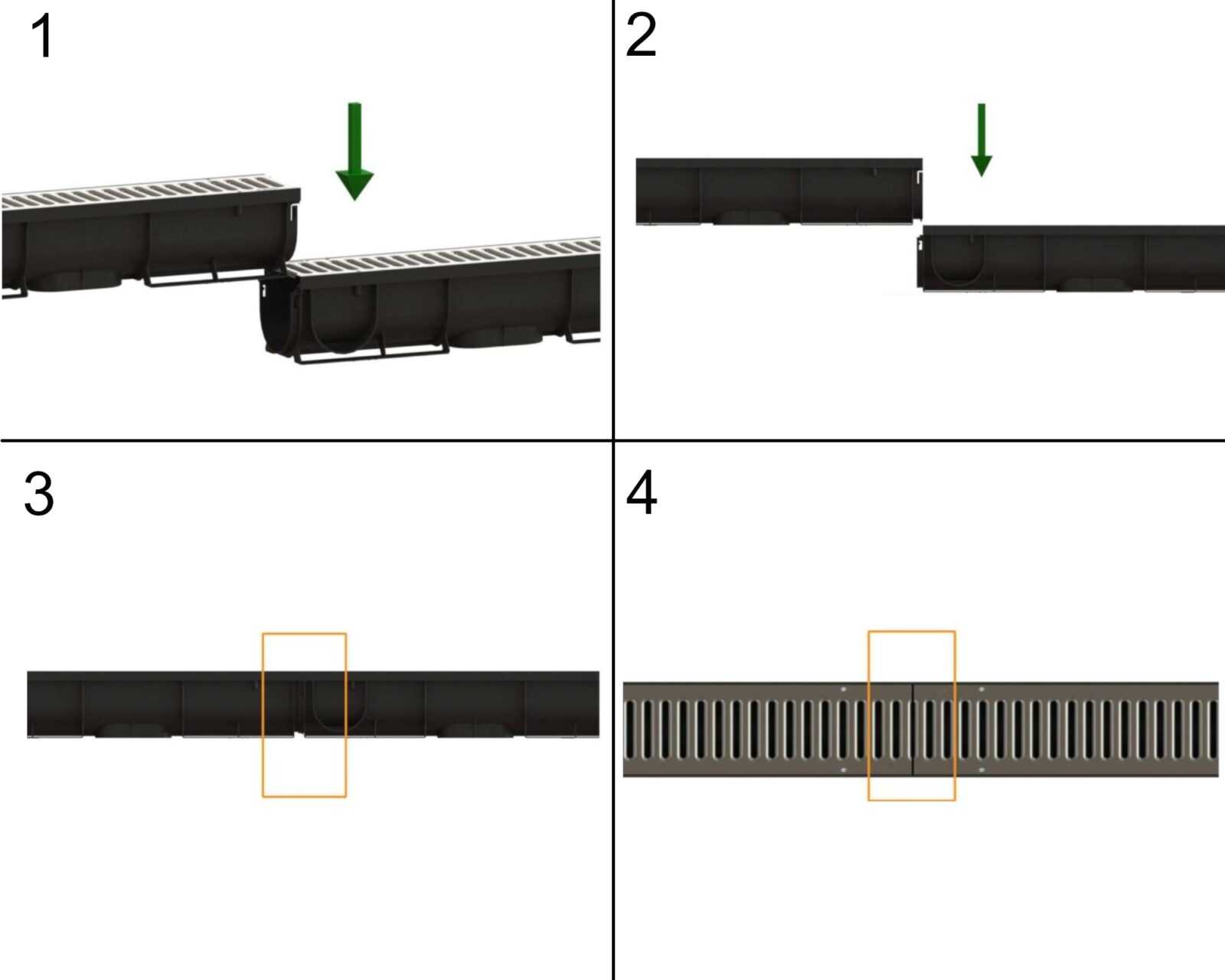 Kanal Plastikowy Easy1 Z Rusztem Ze Stali Ocynkowanej Kl A15