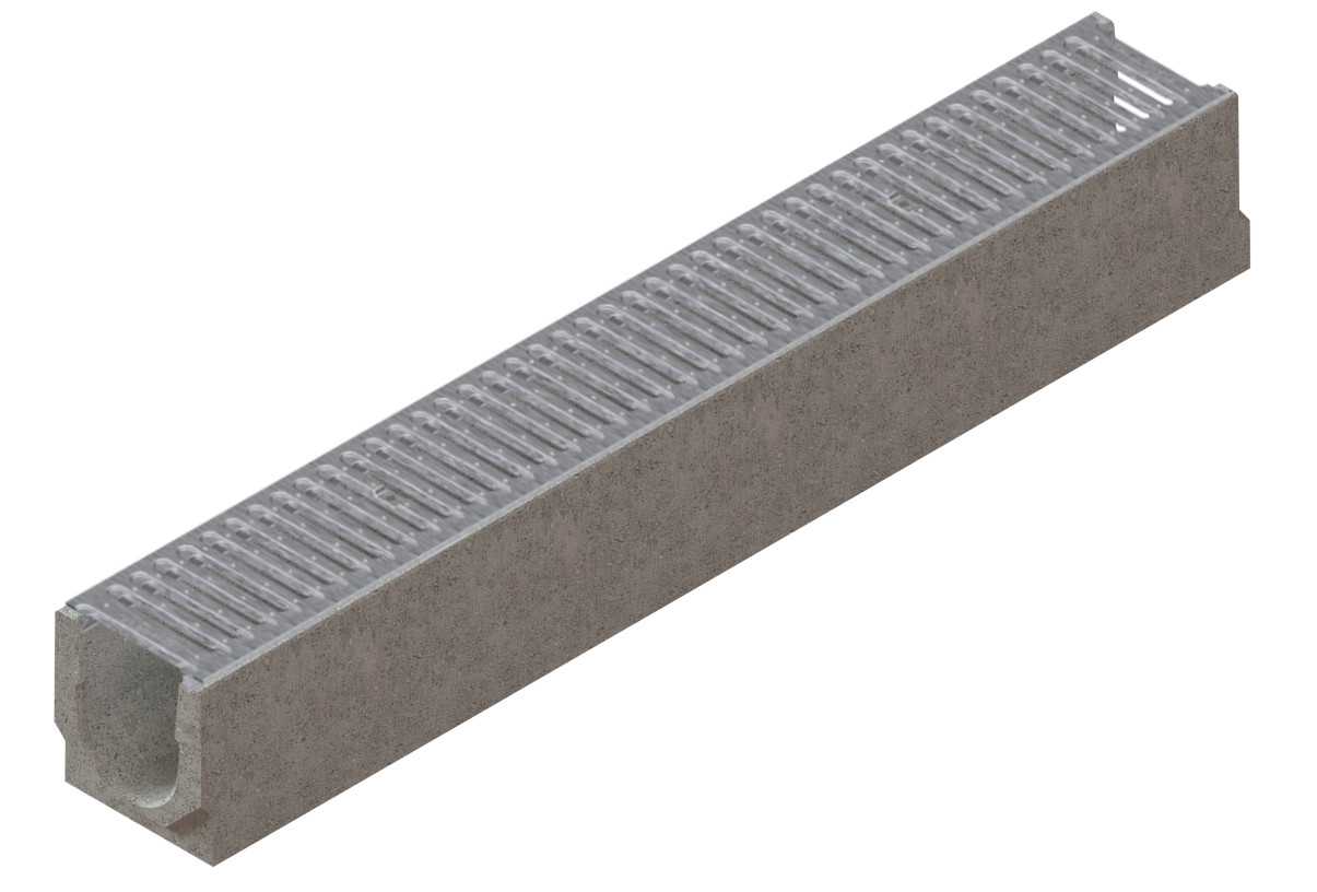 Kanał beton-Base DN100-ruszt ocynk kl.A15 h150