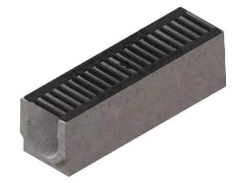 Kanał beton-Base DN100-ruszt żeliwo SPARK kl.C250 h125