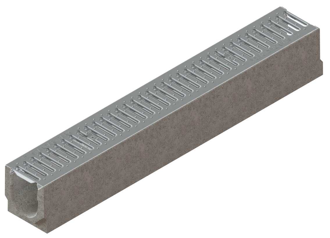 Kanał beton-Base DN100-ruszt stal nierdzewna kl.A15 h150