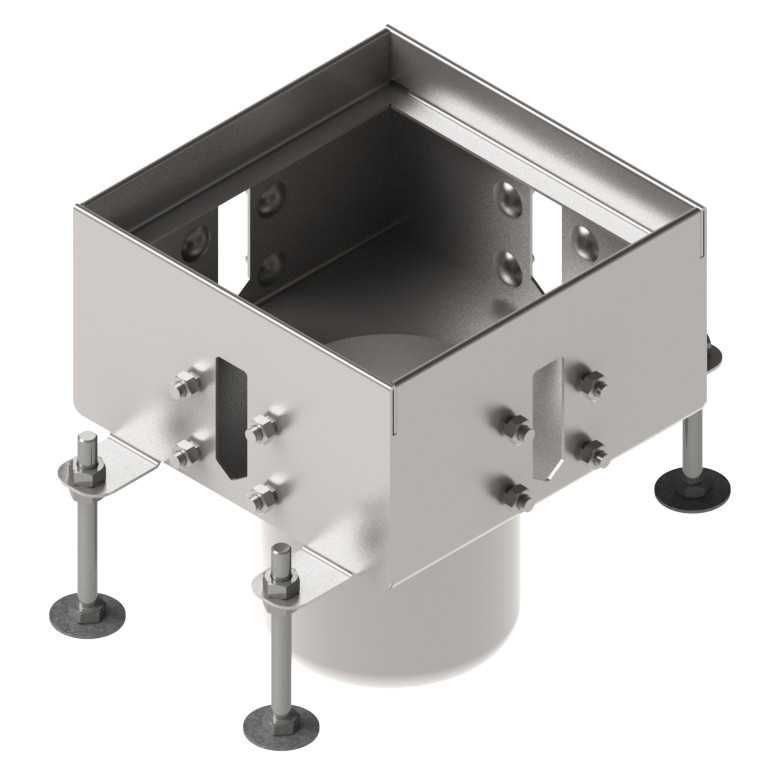 Wpust ze stali nierdzewnej 175x175 z odpływem do Mini Slot Slim