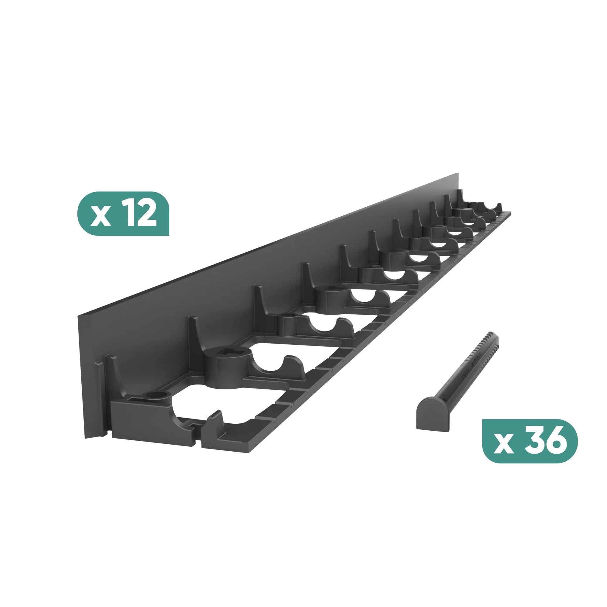 Zestaw obrzeży ogrodowych VODALAND H45 – 12 m + 36 kotew