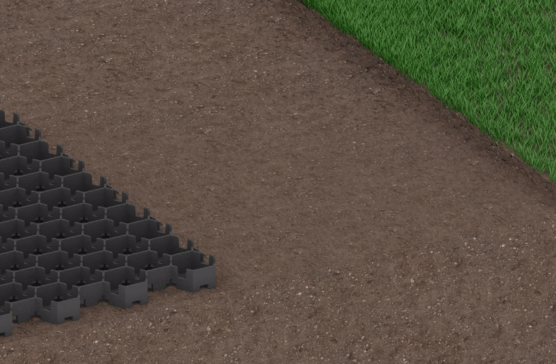 Krata Trawnikowa Hexpave Grid Czarna