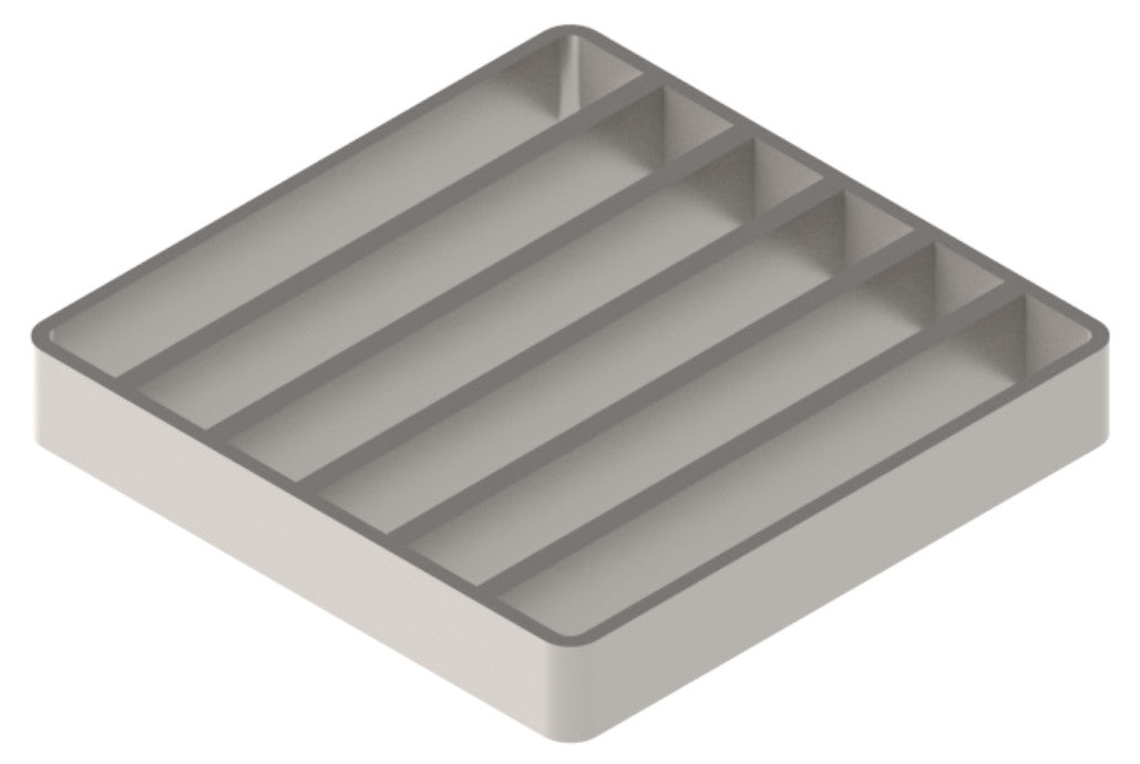Ruszt szczelinowy do systemu EURO 80 ze stali nierdzewnej 166×166 mm M125