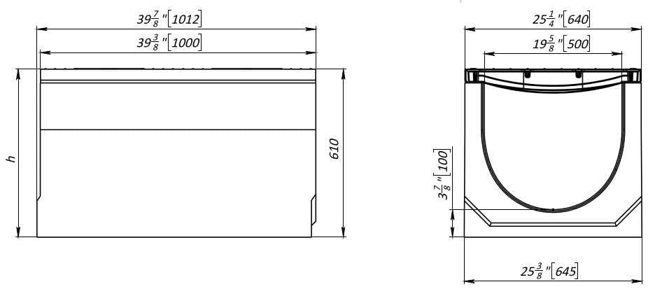 Kanal Betonowy Betomaxdrive Dn400 Z Rusztem Zeliwnym Kl E600 H510