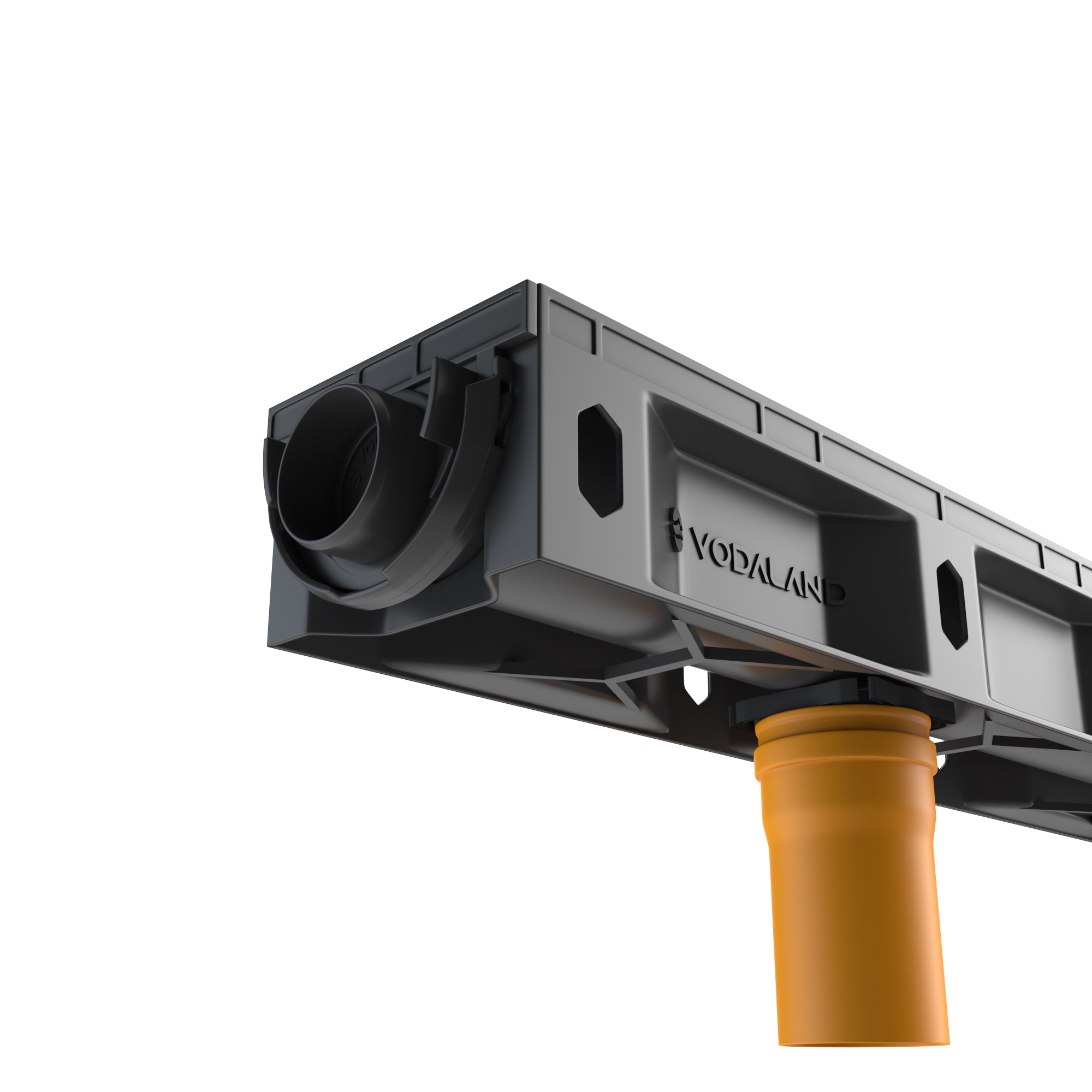 Odwodnienie liniowe plastikowe VODALAND Micro DN50 H50 z rusztem plastikowym Stone, kl. A15