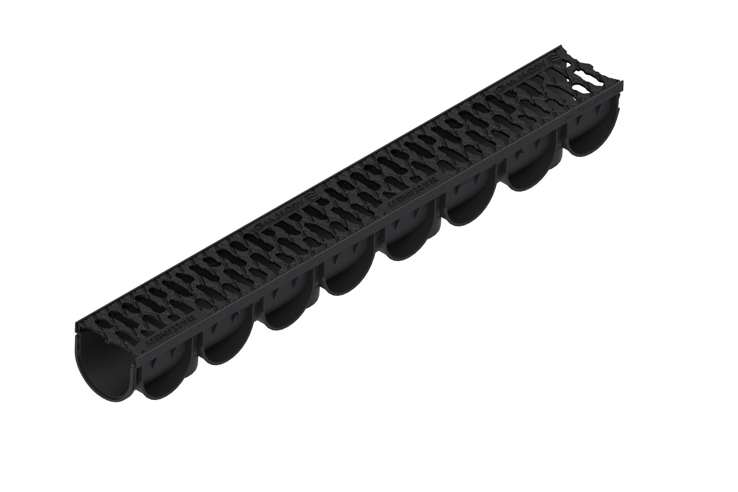 Odwodnienie liniowe plastikowe VODALAND Easy3 DN100 H100 z rusztem żeliwnym, kl. A15