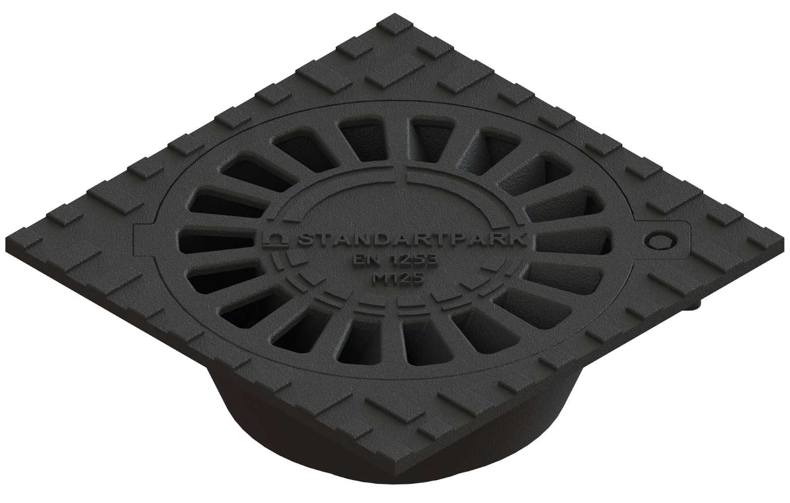 Żeliwny wpust posadzkowy 200x200 kl.M125