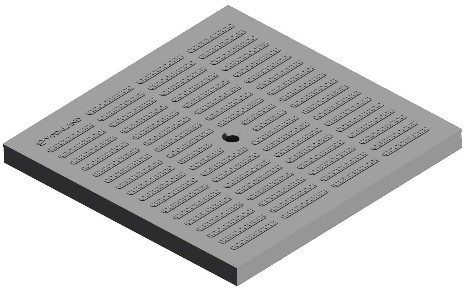 Plastikowa pokrywa do studzienki 300x300 szara