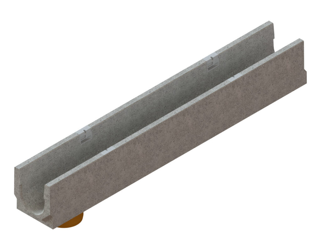 Odwodnienie liniowe betonowe VODALAND Base DN100 H150 z rusztem żeliwnym KTL, kl. C250
