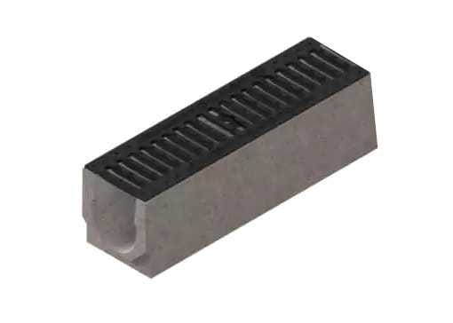 Kanał beton-Base DN100-ruszt żeliwo kl.C250 h150