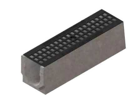 Kanał beton-Base DN100-ruszt żeliwo krata kl.B125 h150