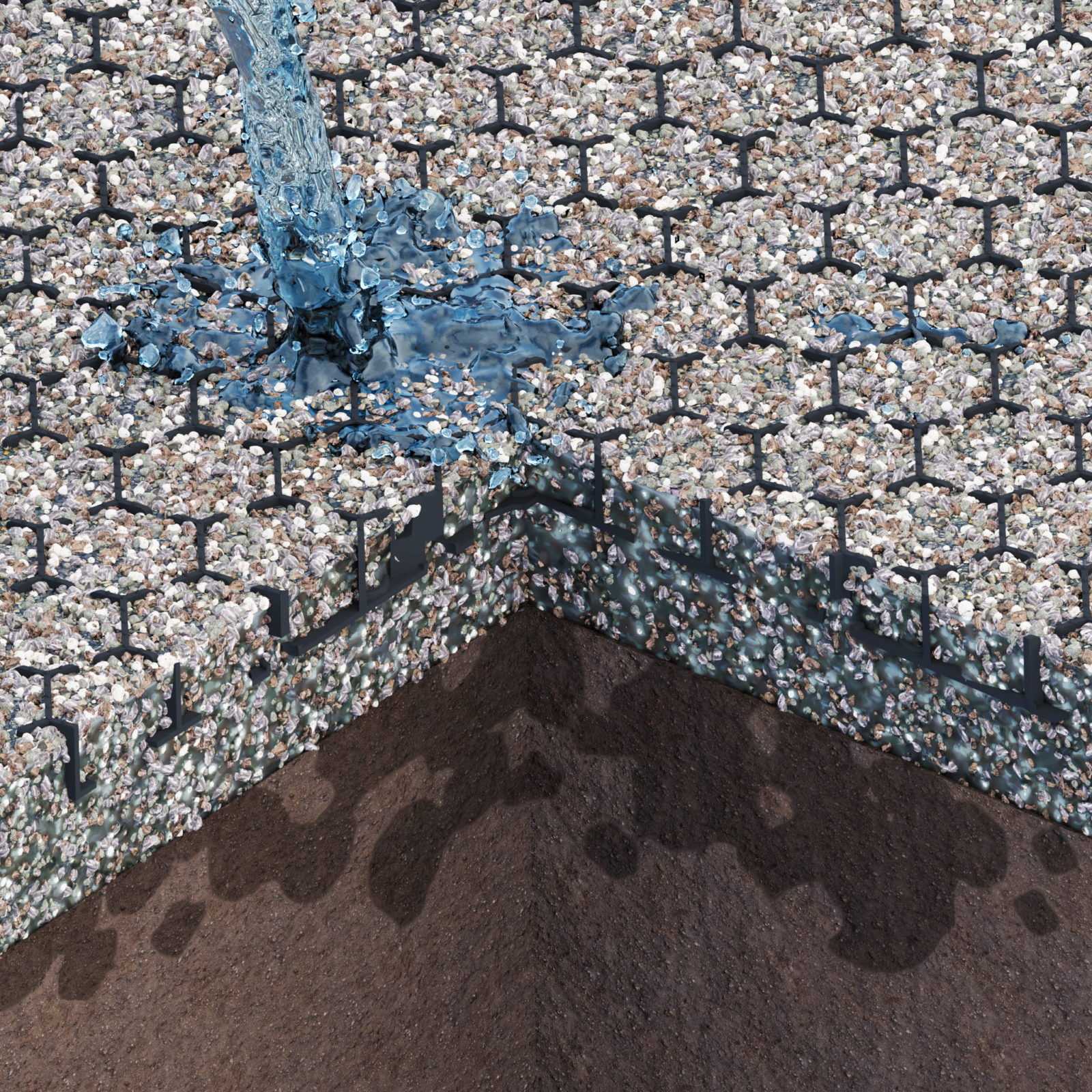 Krata Trawnikowa Hexpave Grid Czarna