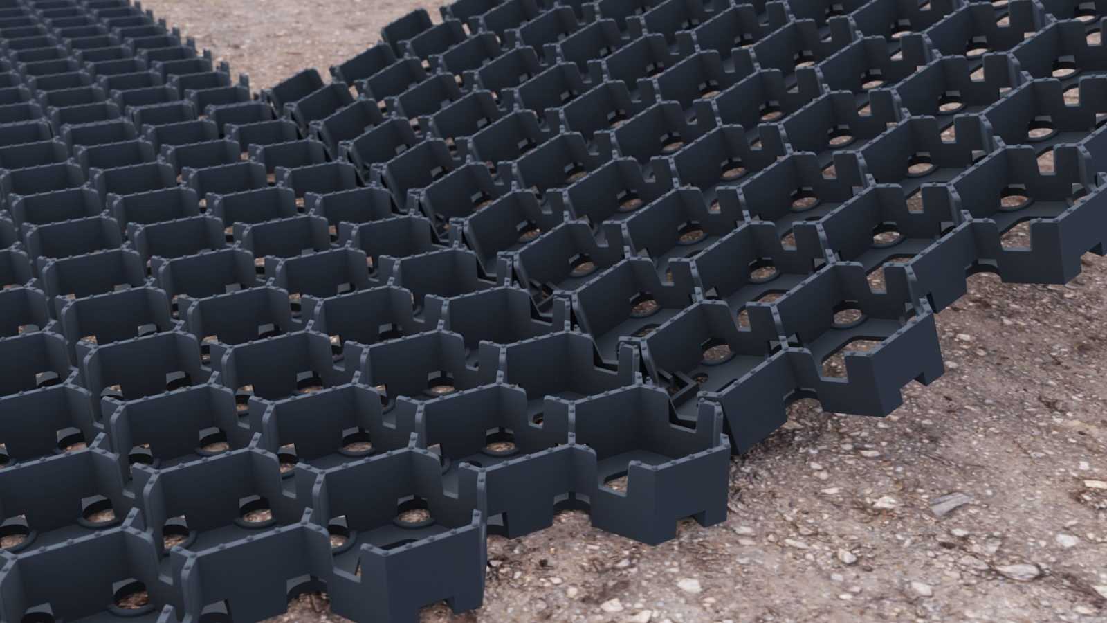 Krata Trawnikowa Hexpave Grid Czarna