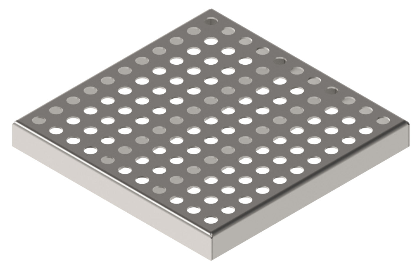 Ruszt perforowany Euro 80 266×266 mm ze stali nierdzewnej kl. L15