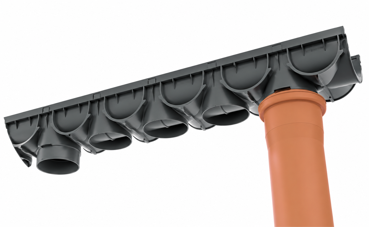 Odwodnienie liniowe plastikowe VODALAND Easy X1 DN70 H70 z rusztem plastikowym, kl. A15