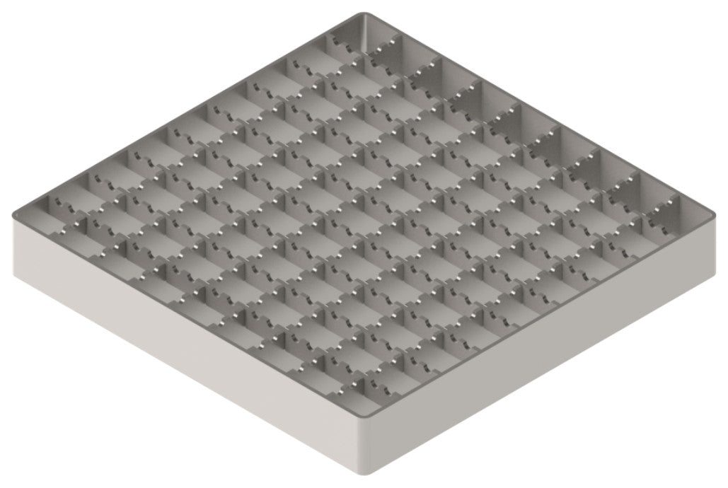Ruszt komórkowy antypoślizgowy Euro 80 216×216 mm L15 stal nierdzewna