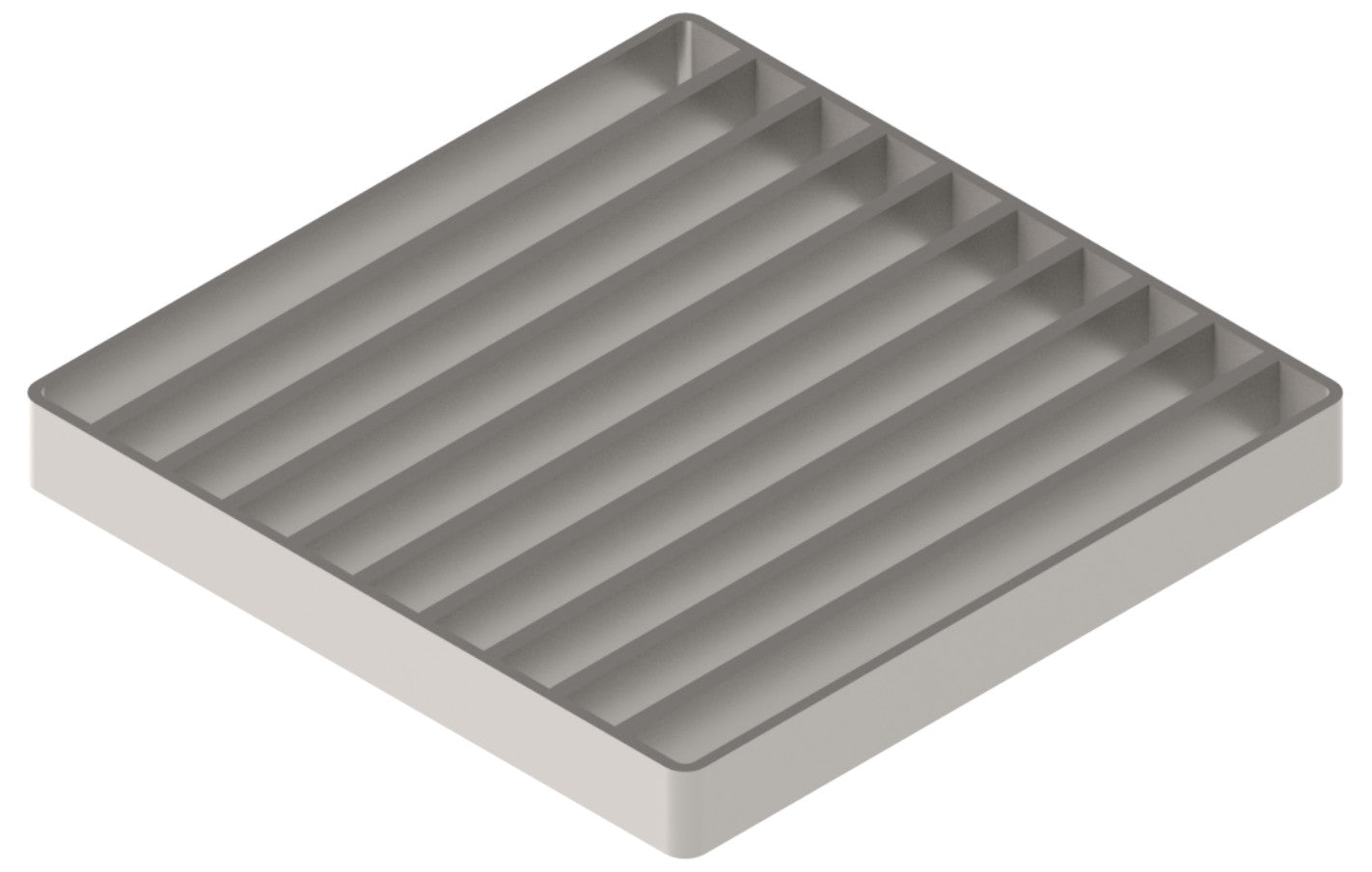 Ruszt szczelinowy Euro 80 266×266 mm stal nierdzewna M125