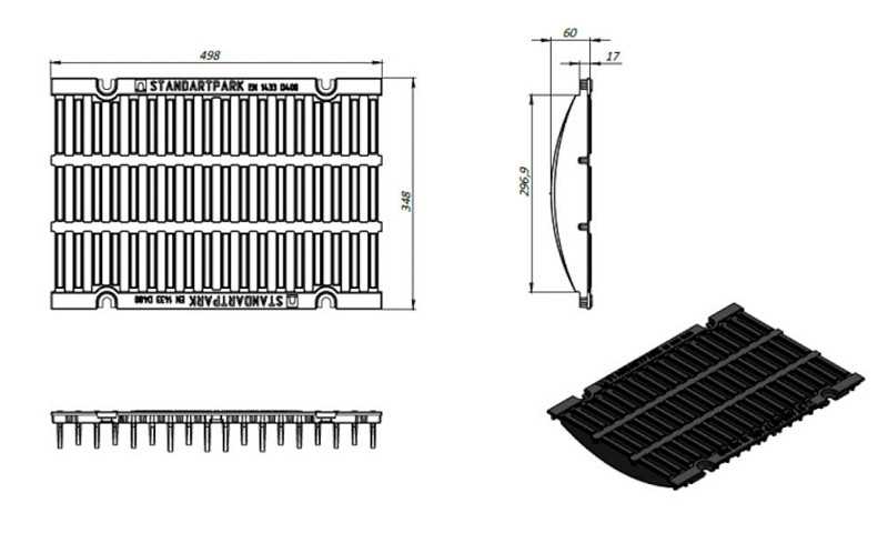 Studnia Wpustowa Betomax Dn300 Z Rusztem Zeliwnym Kl E600