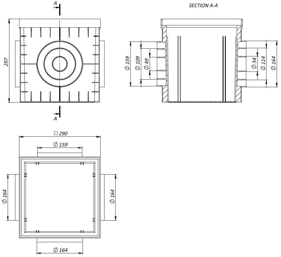 Nadbudowa Plastikowa Do Studzienki 300X300 H300 Mm